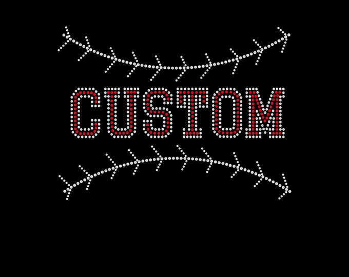 Custom Baseball with Stitching Bling Shirt