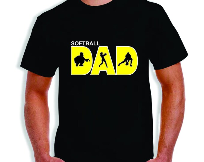Softball Dad T-Shirt | Catcher - Batter - Fielder