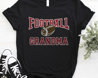 Football Grandma Bling T-Shirt (Customize the Stone Color)
