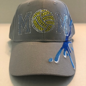 Water Polo with Water Splash Embellished Low Fitting Structured Cap - FREE SHIPPING