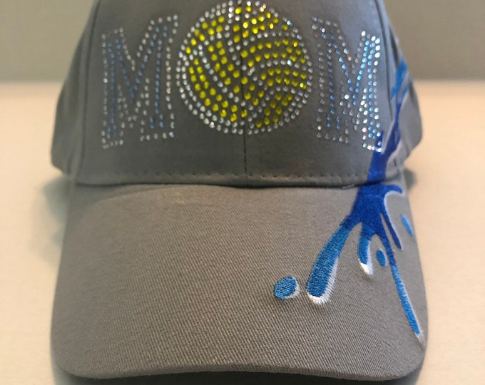 Water Polo with Water Splash Embellished Low Fitting Structured Cap - FREE SHIPPING