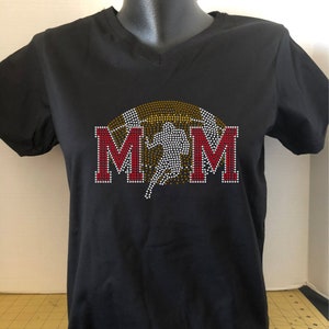 Football Mom Rhinestone Shirt | Football Bling Shirt | Customize the Stone Color