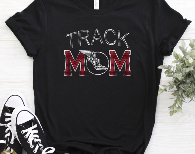 Track Mom Rhinestone Tee | Customize the Stone Color