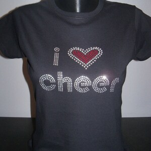 I Love Cheer Bling Shirt