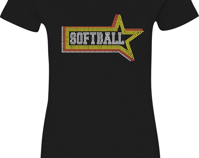 Softball Star Bling Tee