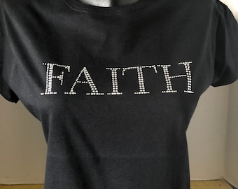 Faith Rhinestone Bling T-Shirt