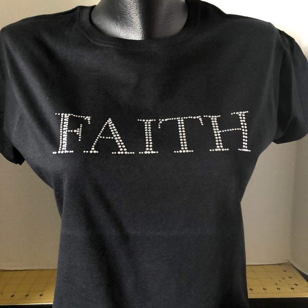 Faith Rhinestone Bling T-Shirt