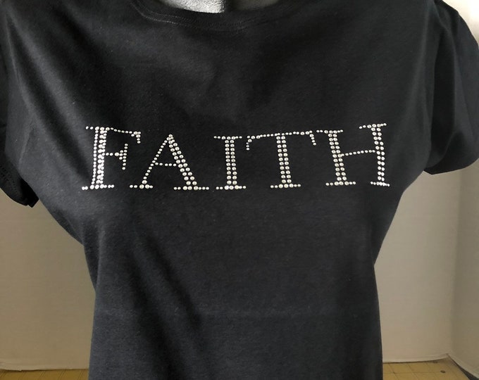 Faith Rhinestone Bling T-Shirt