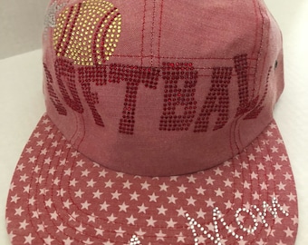 Softball Mom All Star Embellished Ball Cap  - FREE SHIPPING