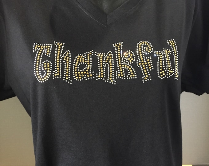 Thankful Bling Shirt  - Thanksgiving Bling Shirt