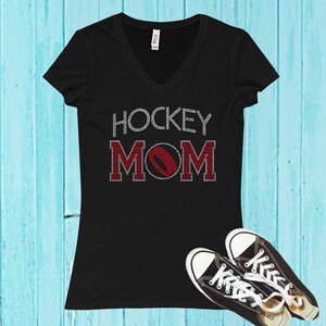 Hockey Mom Custom Bling T-Shirt