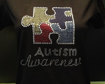 Autism Awareness Rhinestone Shirt