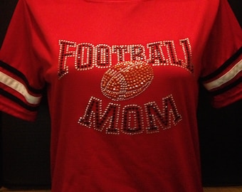 Football Mom Bling (Black Rhinestones)