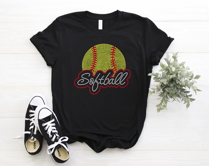 Softball Bubble Bling Tee