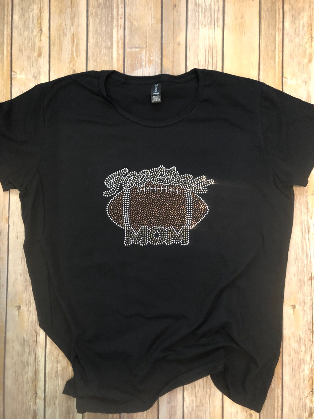 Football Mom Bling T-shirt - Etsy