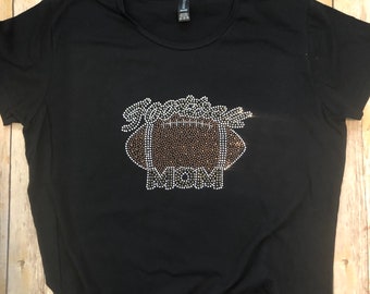 Football Mom Bling T-Shirt