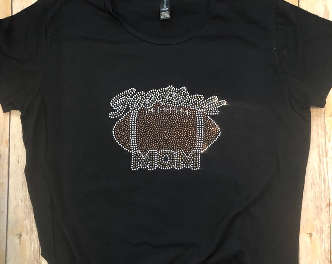 Football Mom Bling T-Shirt