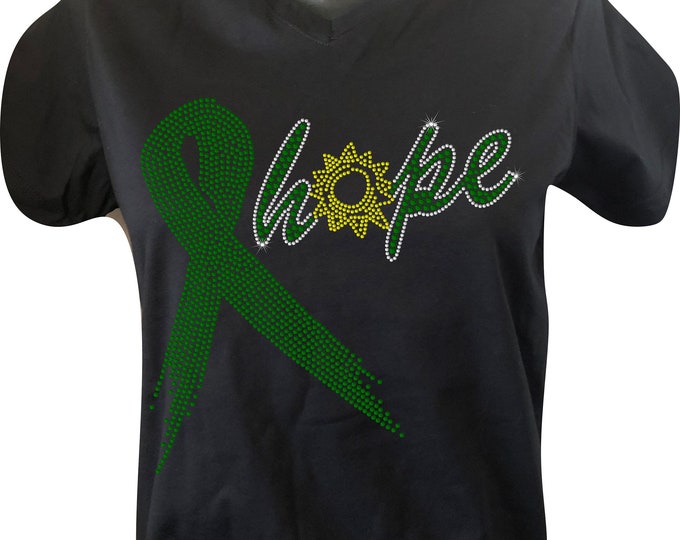 Kidney Disease / Liver Cancer Awareness - Hope Shines Bling Shirt