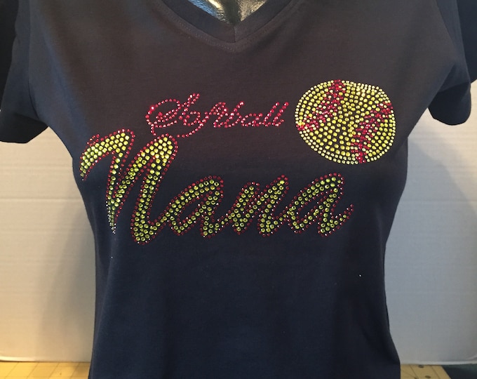 Softball Nana Bling T-Shirt