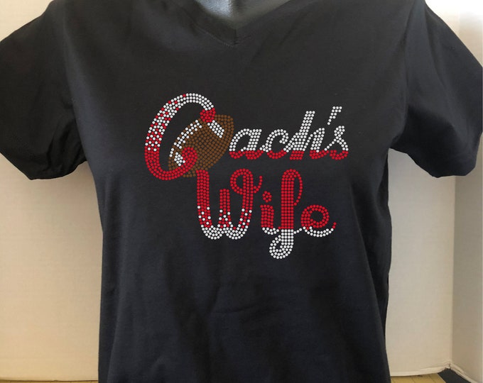 Coach's Wife | Football Bling Shirt | Customize the Stone Color