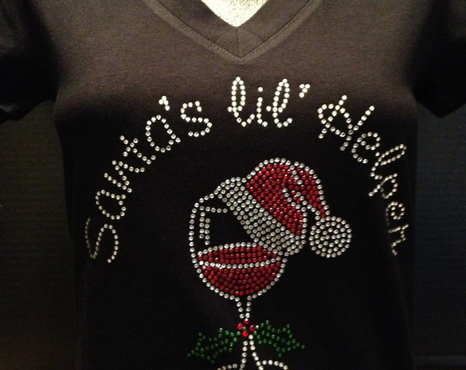Santa's Lil' Helper Rhinestone Shirt
