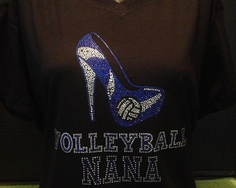 Volleyball Nana Bling Shirt