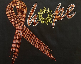 Hope Shines Bling Shirt - Leukemia - Kidney Cancer - MS Awareness Shirt