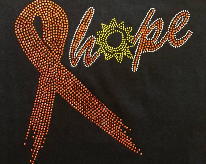 Hope Shines Bling Shirt - Leukemia - Kidney Cancer - MS Awareness Shirt