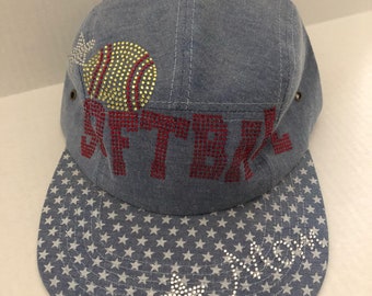 Softball Mom All Star Embellished Ball Cap  - FREE SHIPPING