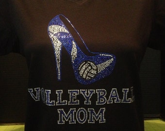 Volleyball Mom Bling Shirt