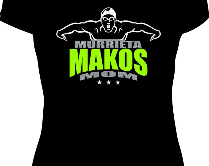 Murrieta Makos Mom Glitter & Vinyl Shirt
