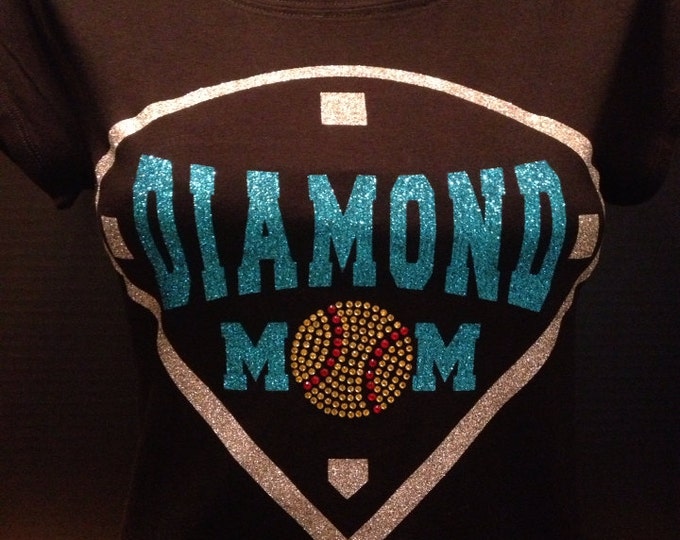 Diamond Mom Bling and Glitter Shirt