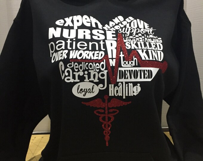 Nursing Subway Heart Hoodie