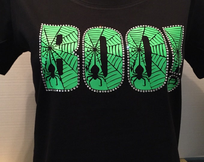 Spider Boo Bling Shirt  - Halloween Bling Shirt