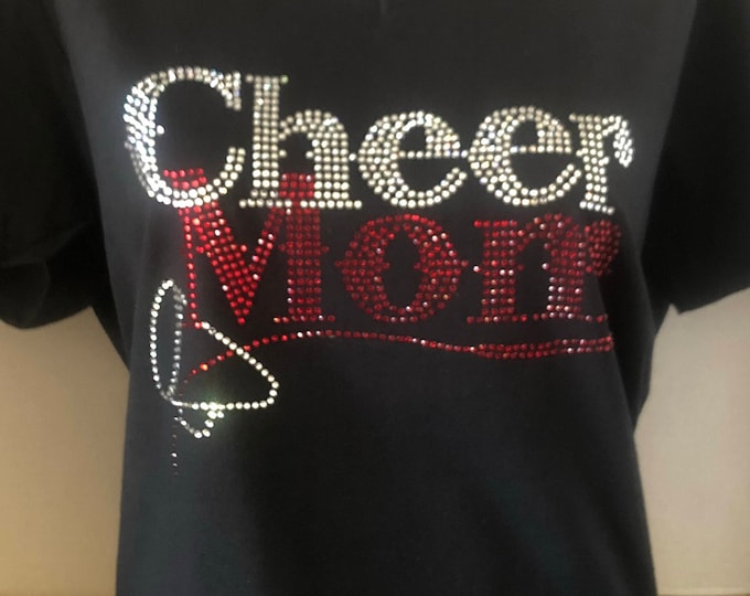 Cheer Mom (customize the rhinestone colors)