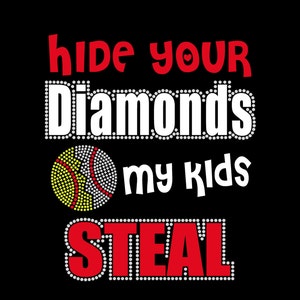 Softball and Baseball Rhinestone and Glitter Shirt