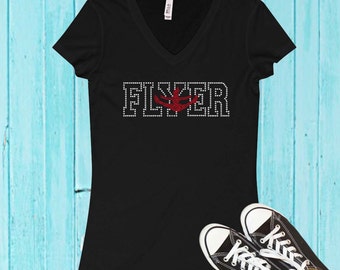 Cheer | Flyer | Cheerleader Bling Shirt | Customize the Stone Color