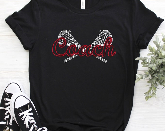 Lacrosse Coach Rhinestone Tee | Customize the Stone Color