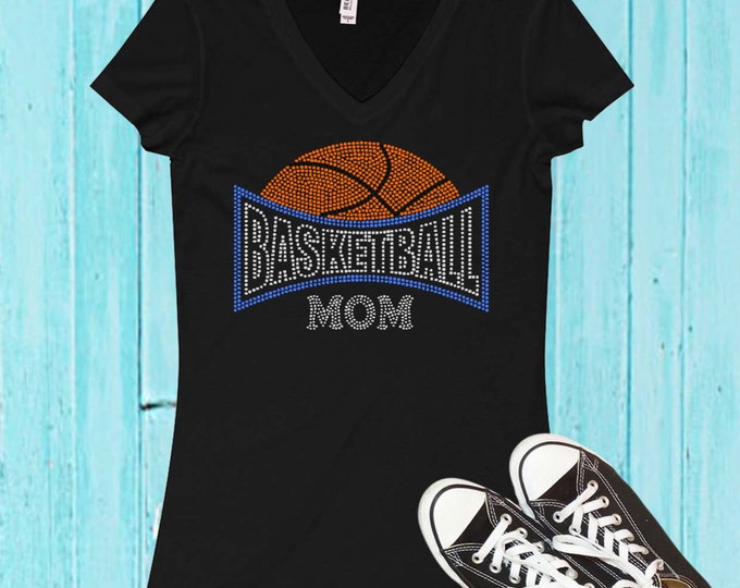 Basketball Mom Arch Rhinestone Shirt