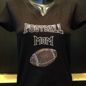 Football Mom Bling (Brown Rhinestones) T-Shirt