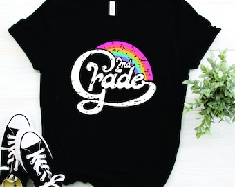 School - 2nd Grade Printed Black Shirt