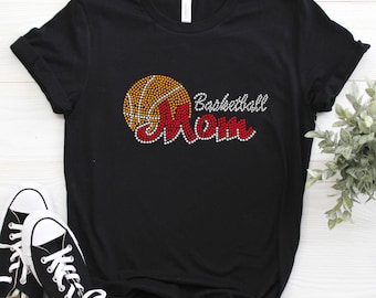 Basketball Mom Bling T-Shirt - Customize the Stone Color