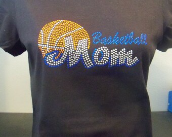 Basketball Mom Bling T-Shirt - Customize the Stone Color
