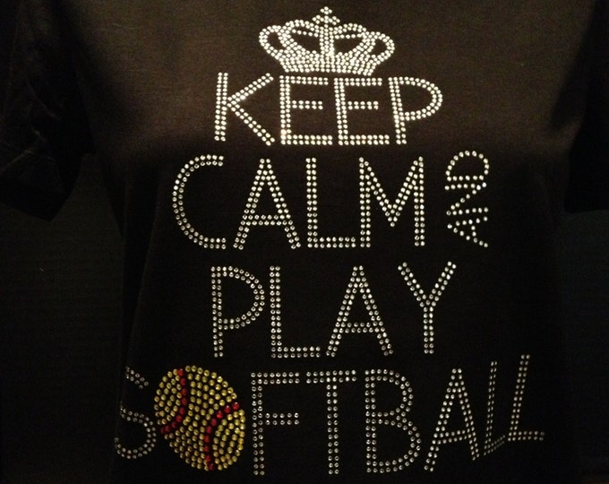 Play Softball Rhinestone Shirt