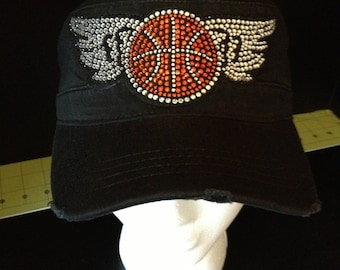 Basketball with Wings Embellished Hat