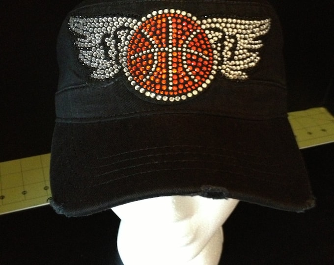 Basketball with Wings Embellished Hat