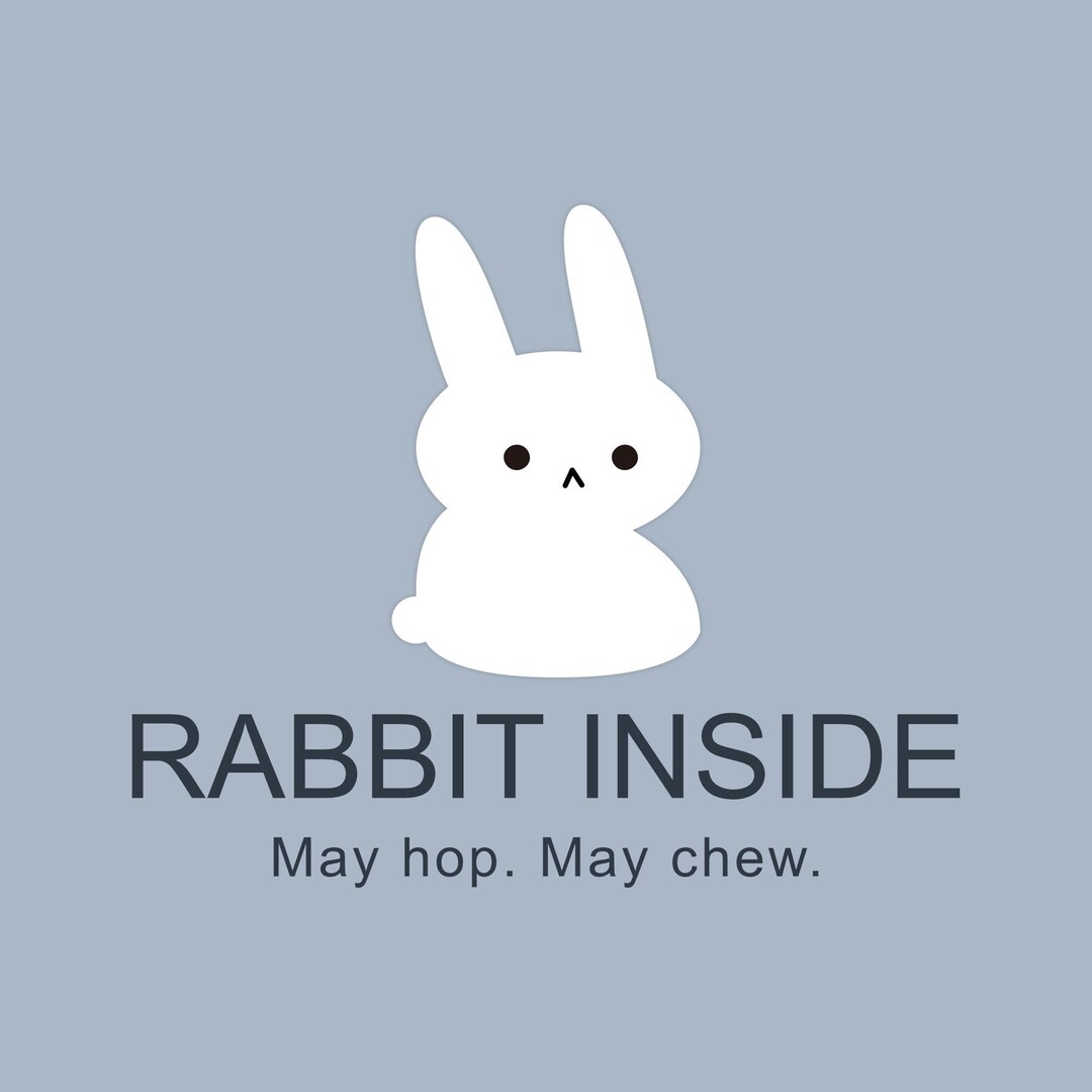 Rabbit Inside Sign Printable | Funny Rabbit Warning Door Sign | Rabbit ...