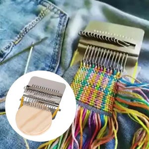 Mini Weaving Loom for Clothes Mending, Speedweve Darning Tool, Jeans Socks Repair Kit