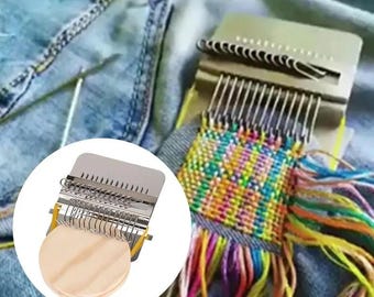 Mini Weaving Loom for Clothes Mending, Speedweve Darning Tool, Jeans Socks Repair Kit
