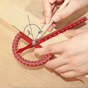 Aluminum Alloy Protractor Angle Ruler, Woodworking Measuring Tool, Carpenter Layout Gauge